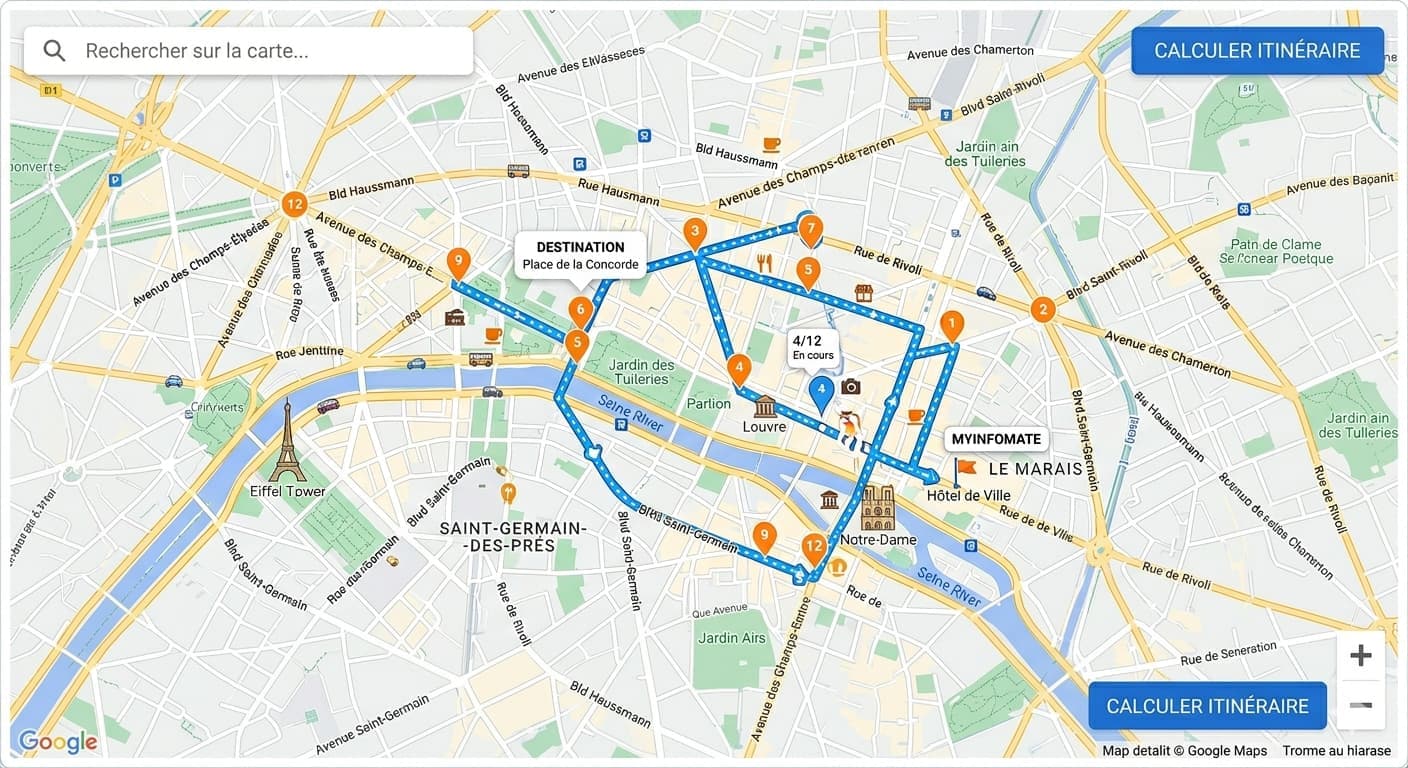 Modern Interactive Map Interface